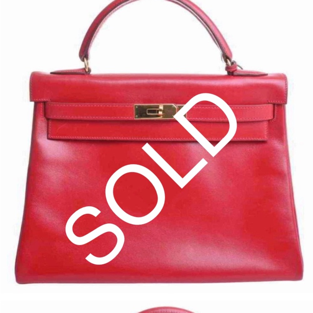 Babaebi Authenticated Hermes Box Calf Rouge H